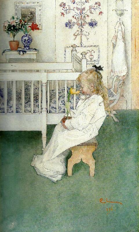 Carl Larsson i nattskjortan Norge oil painting art